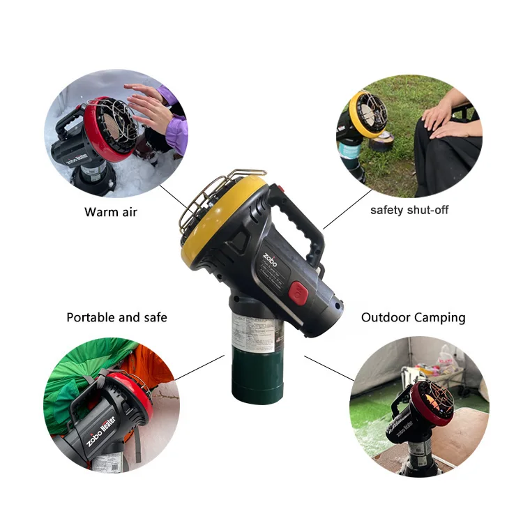 Portable picnic kettle foldable burner furnace stove camping gas heater factory camping tent stove