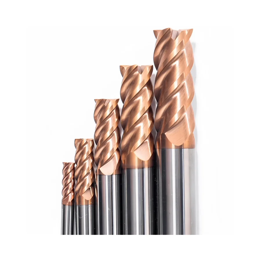 Solid Tungsten HRC55 4 6 8 Flutes End Mill Flat Milling Cutter