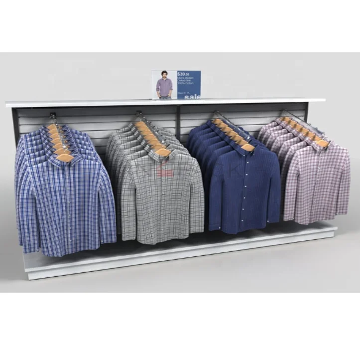 High quality hanger clothes display racks stand for clothing retail displays and fixtures for sale
