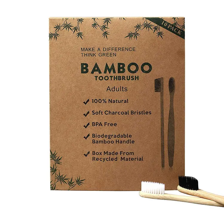 Free Sample 100% biodegradable eco friendly cepillo de bambu natural organic adult brosse a dent bamboo toothbrush