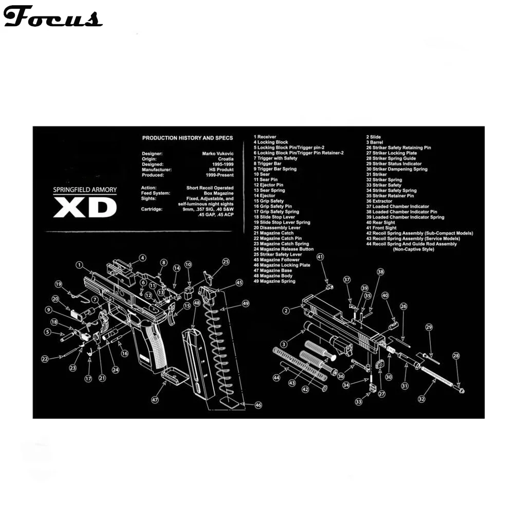 Gun Cleaning Mat Custom Logo Tactical Parts Accessories