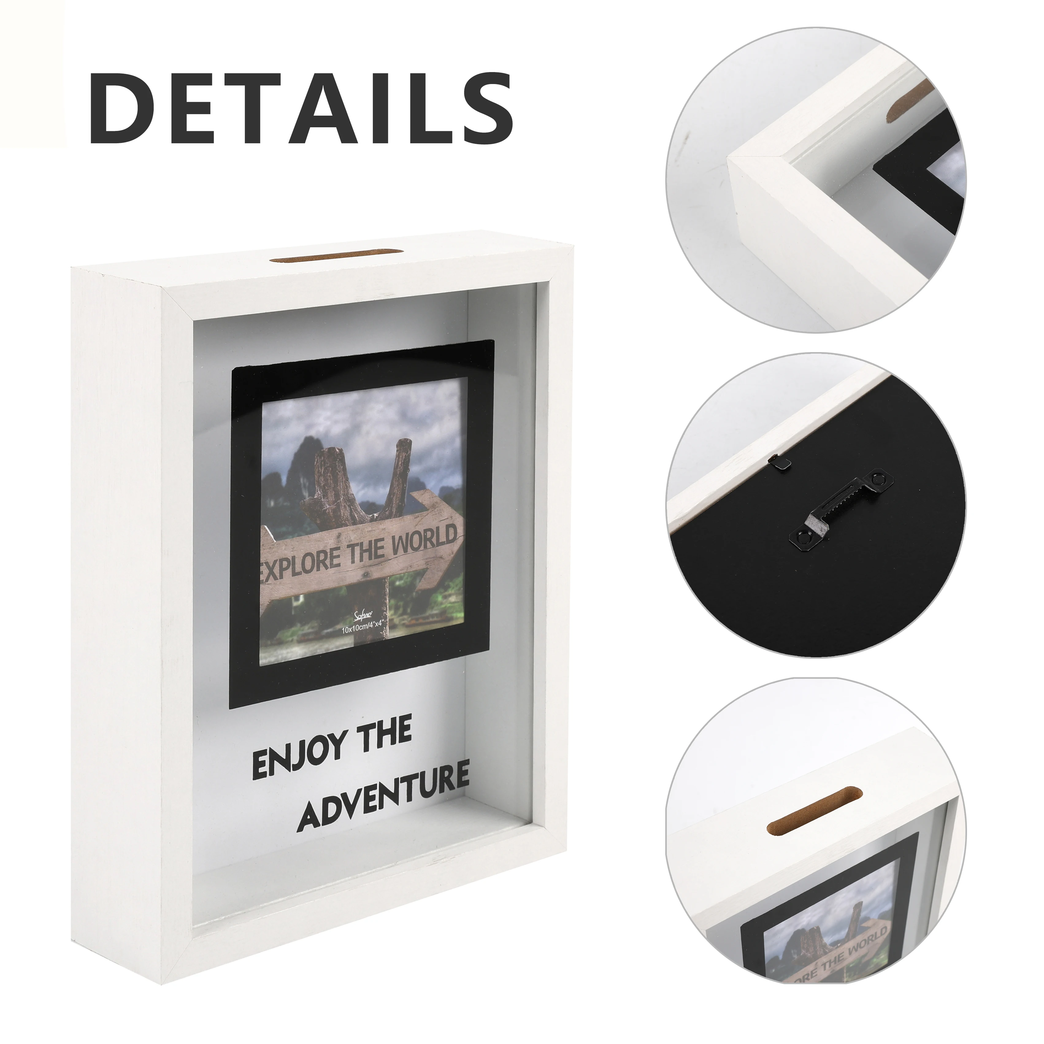 Tourism Sports Event Concert Ticket stub Custom Wooden Ticket Souvenir Frame with a 4x4inch Photo for Tourism Souvenir