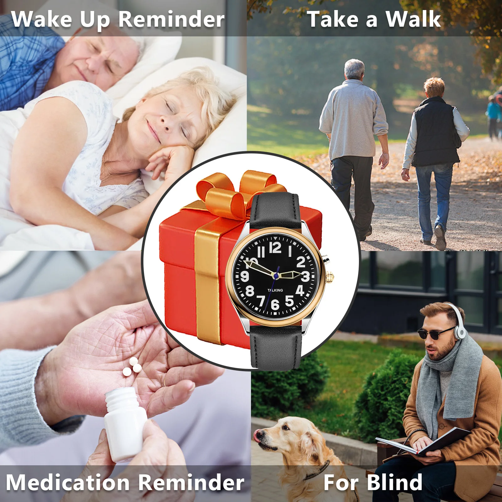 Golden Luxury English  Ladies talking Watch for the blind people or visually impaired people or old people