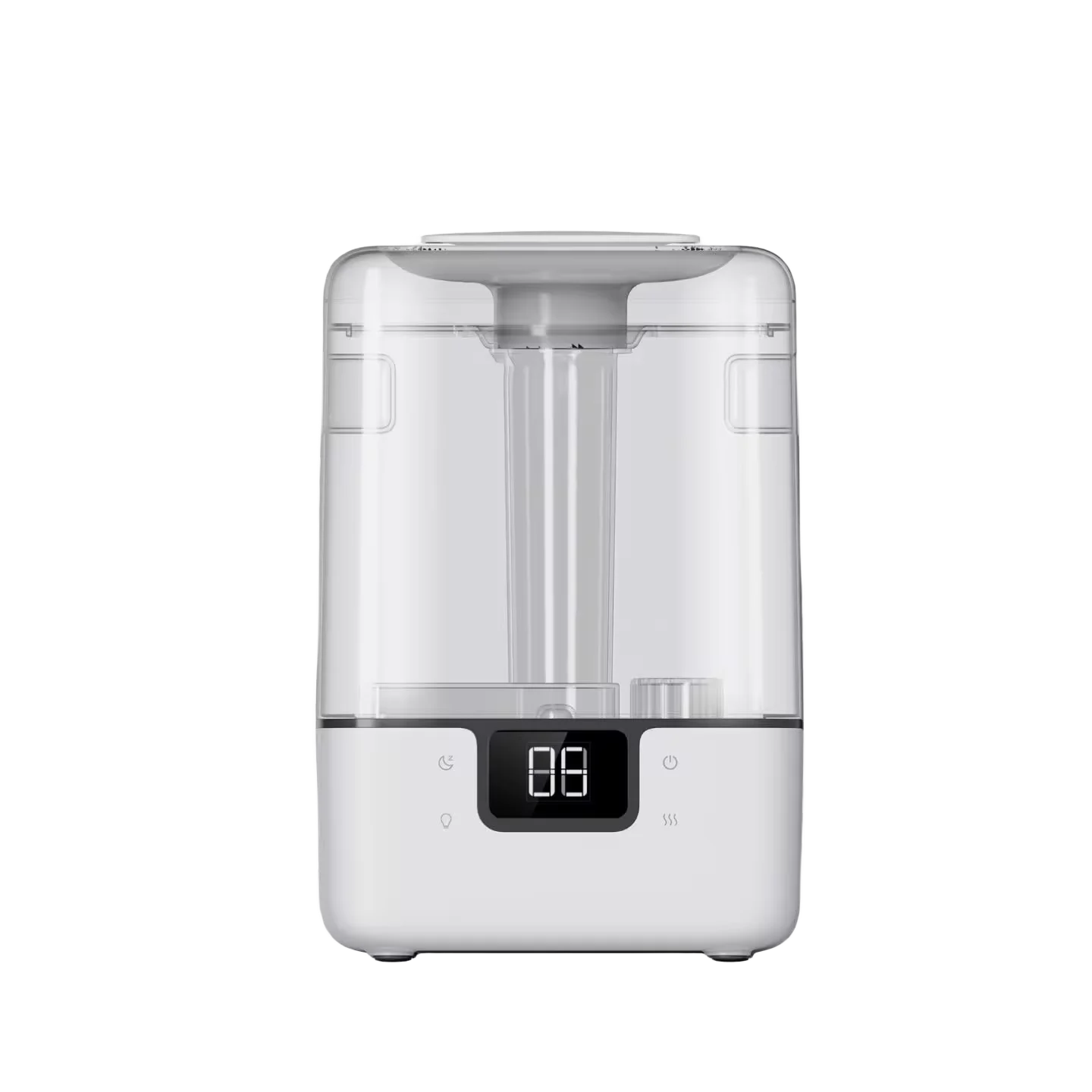 GEMEO New Arrival Warm Mist Glass Heat Resistant 6000ML Humidifier Digital LED Remote Control Humidifier