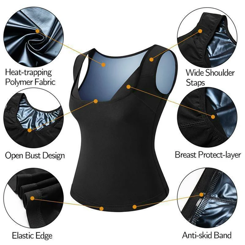 new fashion ladies Sweat Vest Slimming Body Fat Burning Waist Trainer Shapewear for female