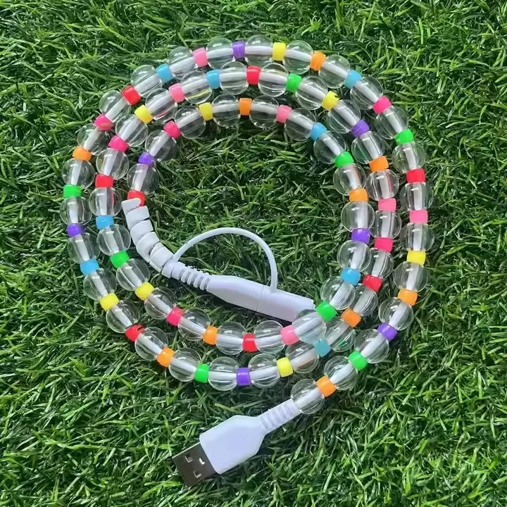 2025 зарядный кабель 2 в 1 с бисером