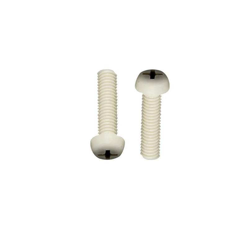 Knurled Head Plastic Screw Metric M4 Knurled Thumb Bolt, Insulated Cross Groove Plastic M4 Thread Fastening Stud