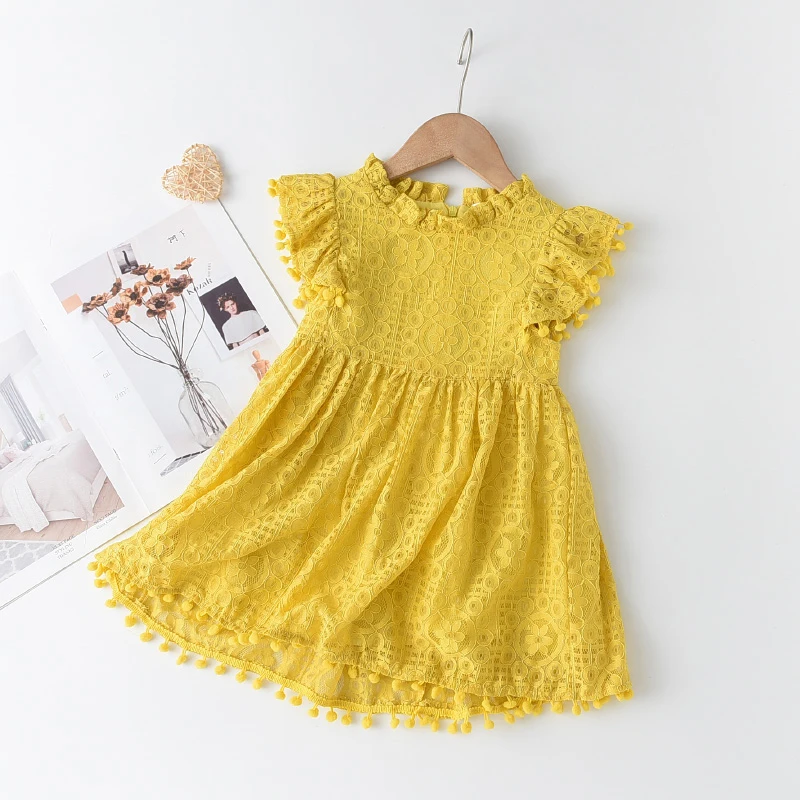 
Bear Leader Girls Dress 2019 New Summer Brand Girls Clothes Lace Petal Sleeve Design Baby Girls Dress Party Dress For 3-7 Years 