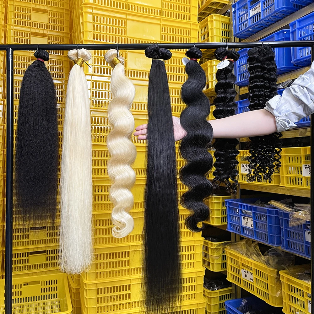 Raw virgin hot sale straight russian blonde hair bundles double drawn import russian human hair extensions