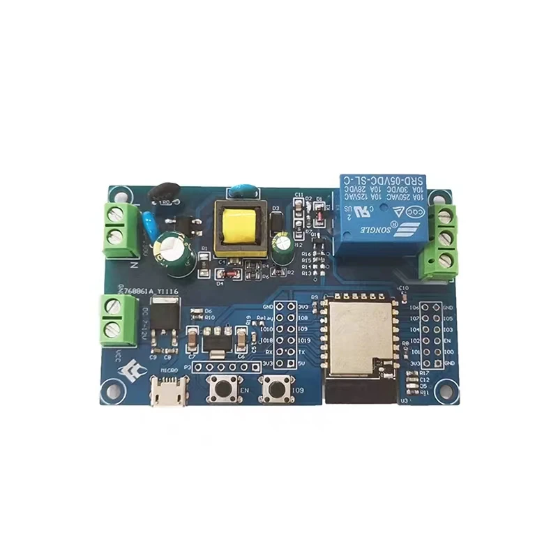Блок питания переменного/постоянного тока Wi-Fi Bluetooth однорелейный модуль ESP32-C3/ESP-C3-12F Плата развития