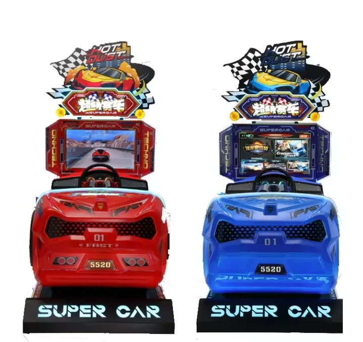 Cheap Wholesale game center coin pusher driving training simulator kids electric driving car New Car Games Racing machine