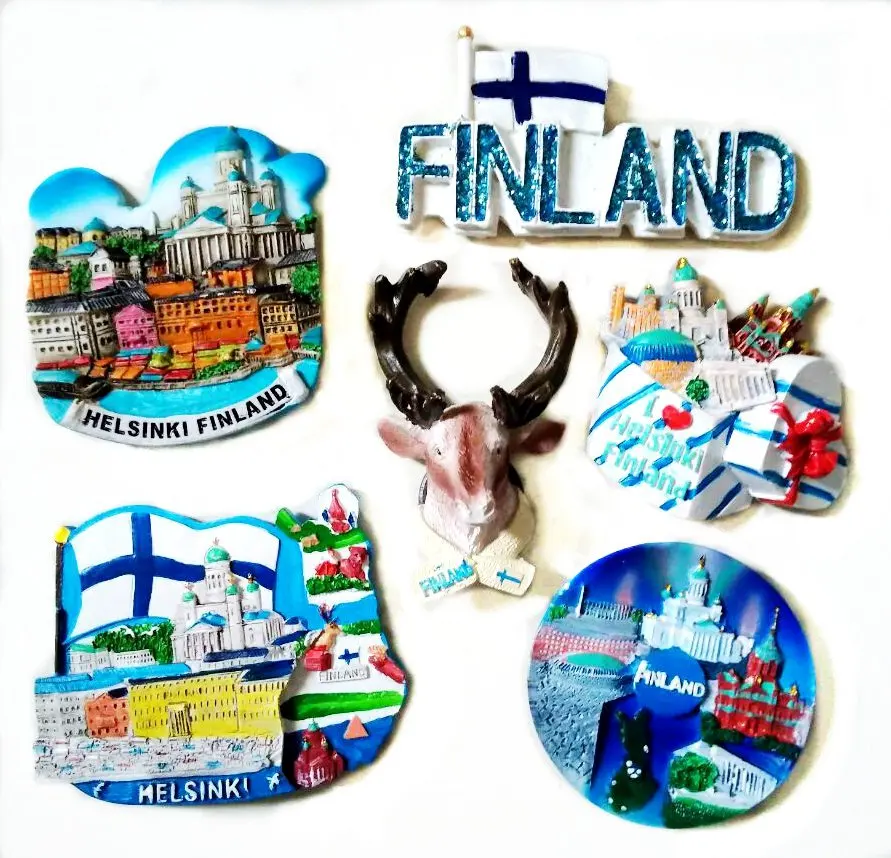 Custom 3D Resin Tourist Souvenir Refrigerator magnet Austria Prague Finland Bali Turkey Dubai Iceland Switzerland Fridge Magnet