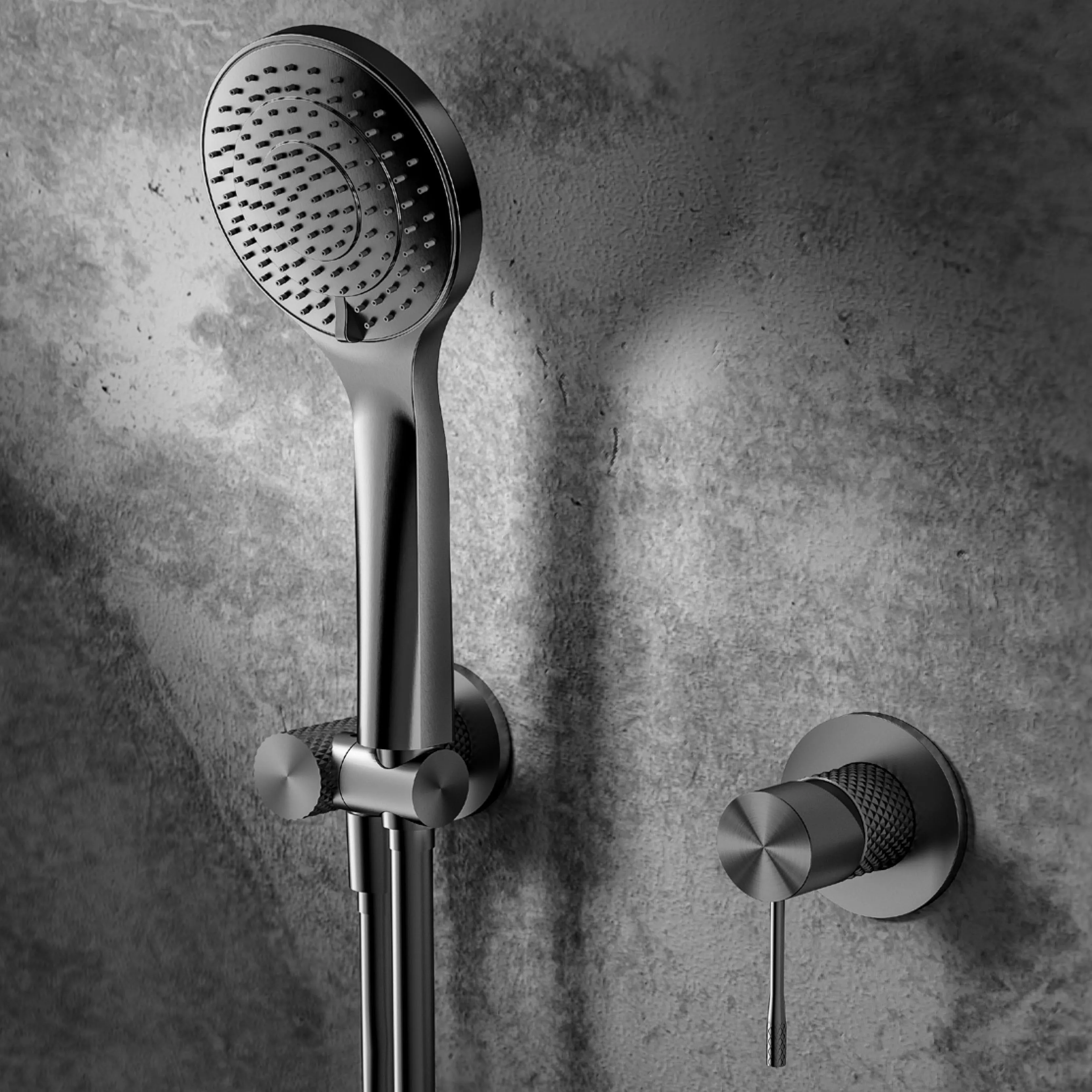 New Product Hot Selling High Quality Wall Mounted Matte black Thermostatic Brass Bath Mixer Shower faucet