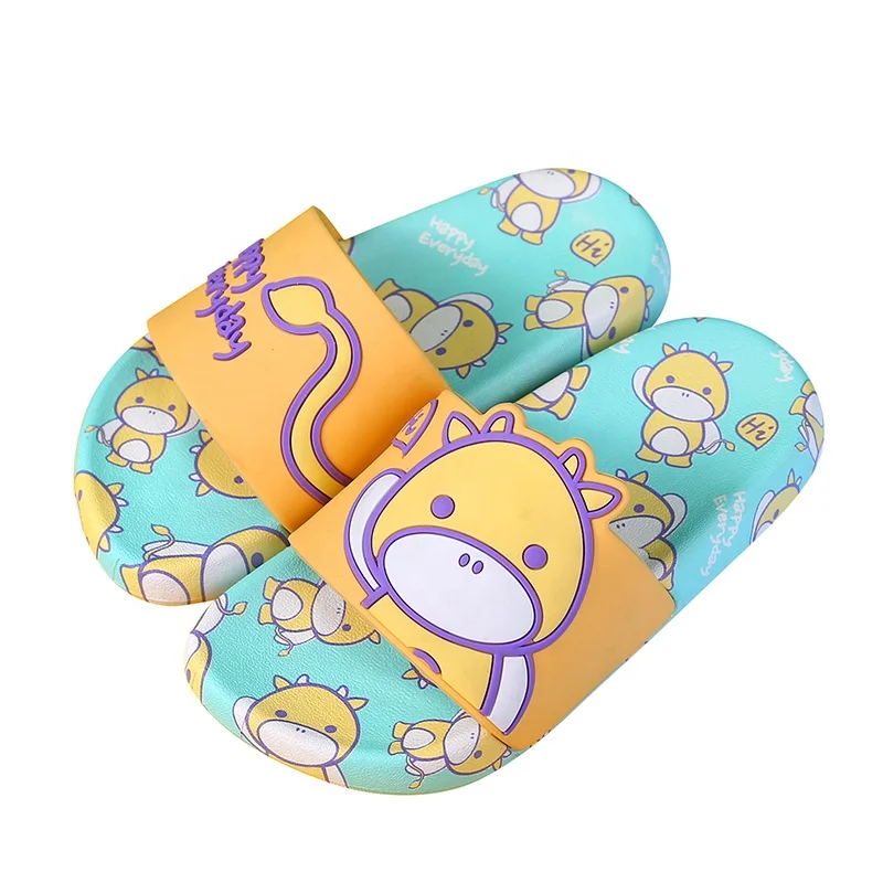 Fancy Printed Kids Slippers PVC Children Sandals Home Outdoors Anti-slip Boys Girls Casual Shoes Slippers