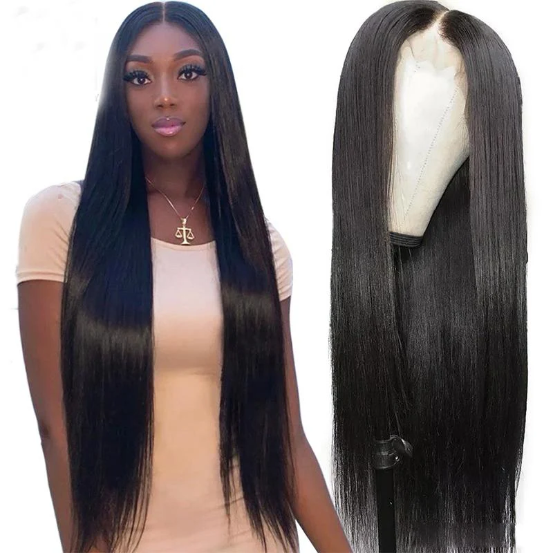 Sedittyhair long inch lace front wig 13x4 Lace Front Wig Free shipping glueless baby hair straight 100% human hair lace wigs