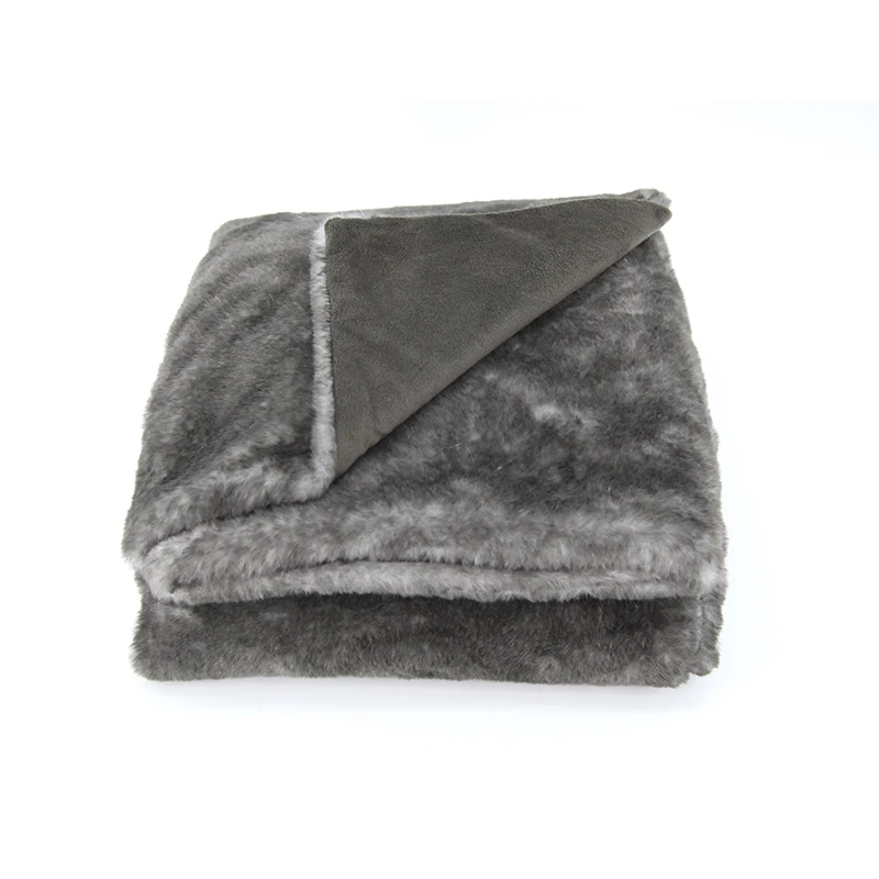 100% Polyester Luxury Warm Rabbit Faux Fur Machine Washable Throw Blanket