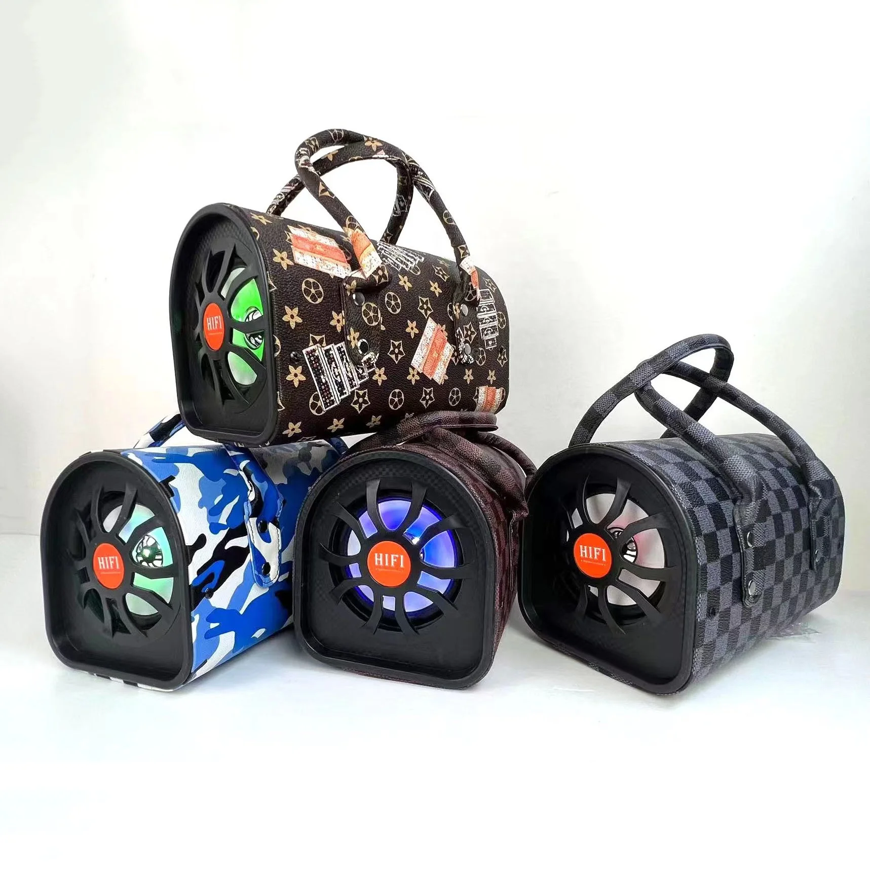 Wireless TTD-401 Portable Handbag Design 4inch Blue Tooth Music Karaoke DJ Bass Speakers