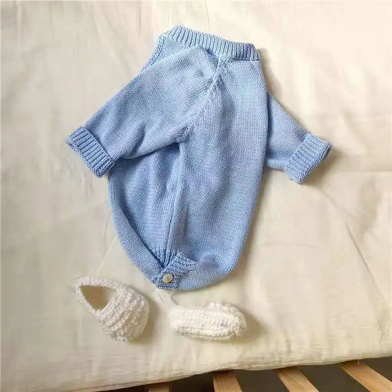Baby Knitted Jumpsuit Toddler Sweater Triangle Bag Fart Clothes Crawling Suit