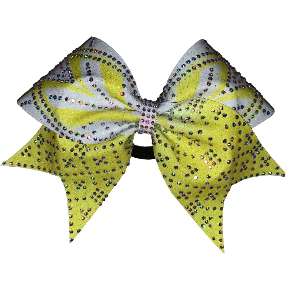 Custom Girls Cheerleader Cheer Bows with Rhinestone Blingbling