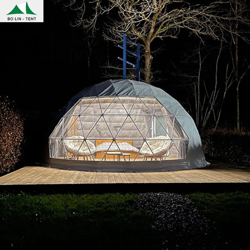 Glamping Tent Dome 4M 5M 6M 7M 8M Factory Price Resort Tents Geodesic Dome House