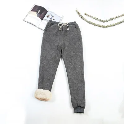 Autumn Winter Women Fleece Sweatpants Trousers Casual Thick Velvet Loose Cashmere Sweatpants Tracksuit Pants