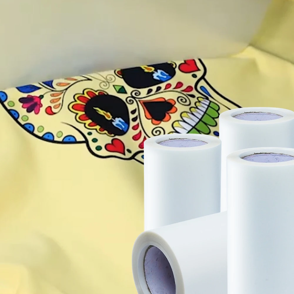 Factory Direct Sell PET DTF Film Roll 30 cm 100 m DTF PET Film 60cm Hot Peel Roll For DTF Transfer Film