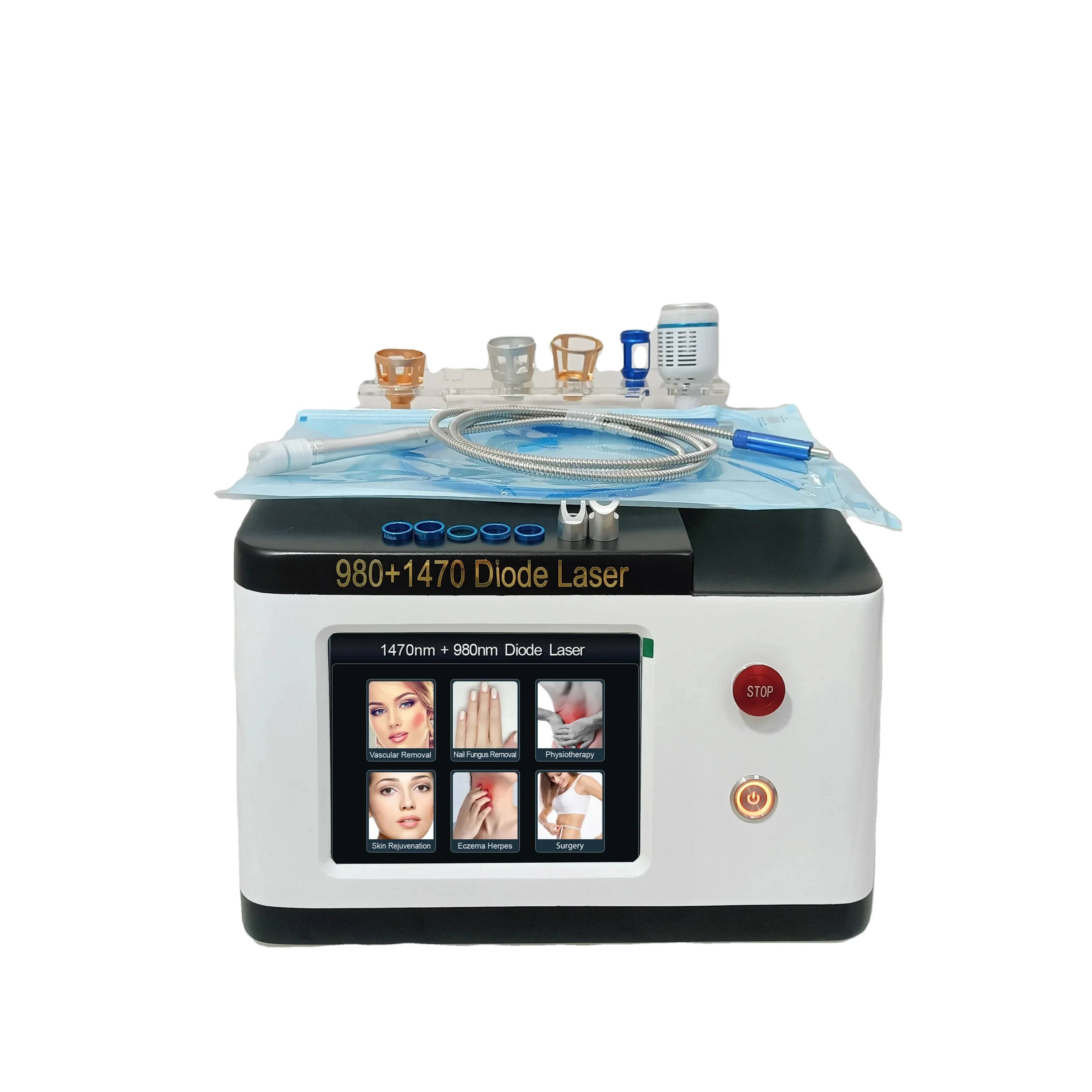 2024 Newest 6-in-1 Laser Beauty Equipment 1470nm Diode Laser Lipolysis and 980nm Diode Laser Vascular Removal Machine