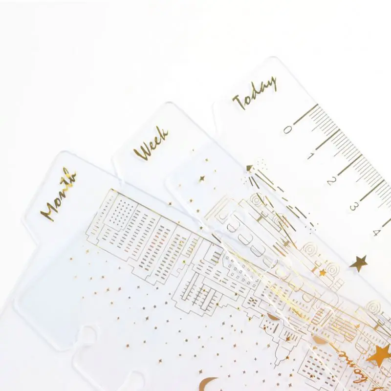 Domikee cute creative 6 holes binder planner notebook Gold foil index divider bookmark accessories:today weekly monthly A6/3 pcs