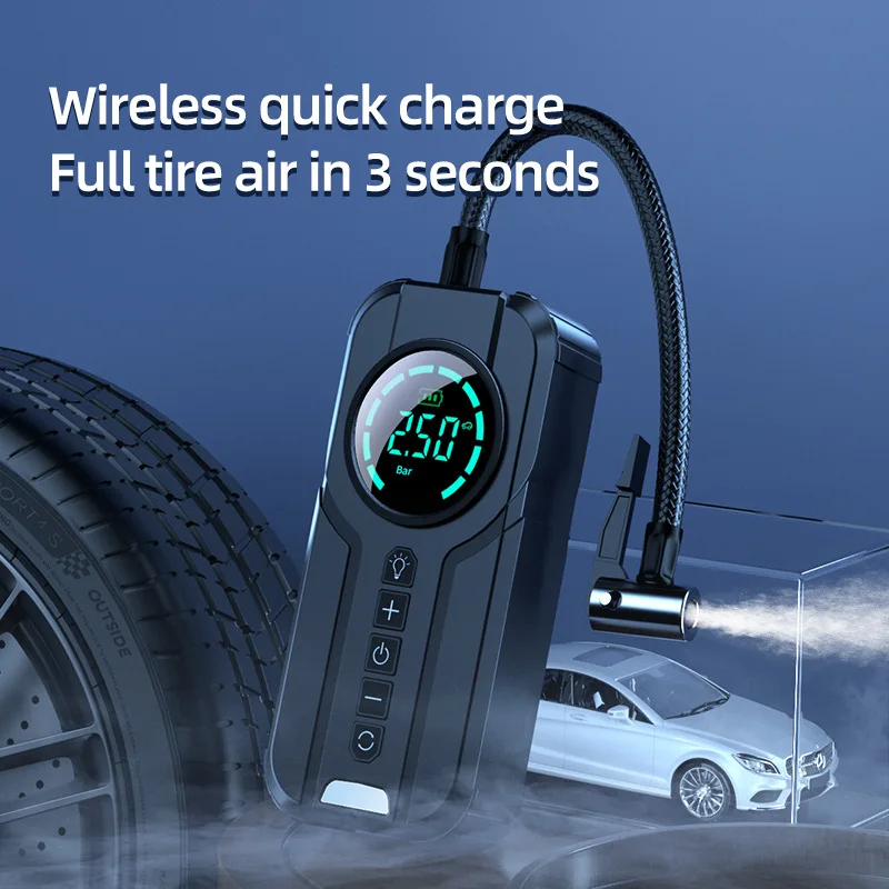 High Quality car tire portable inflator pump tire inflator portable air compressor(Wired model (no battery)