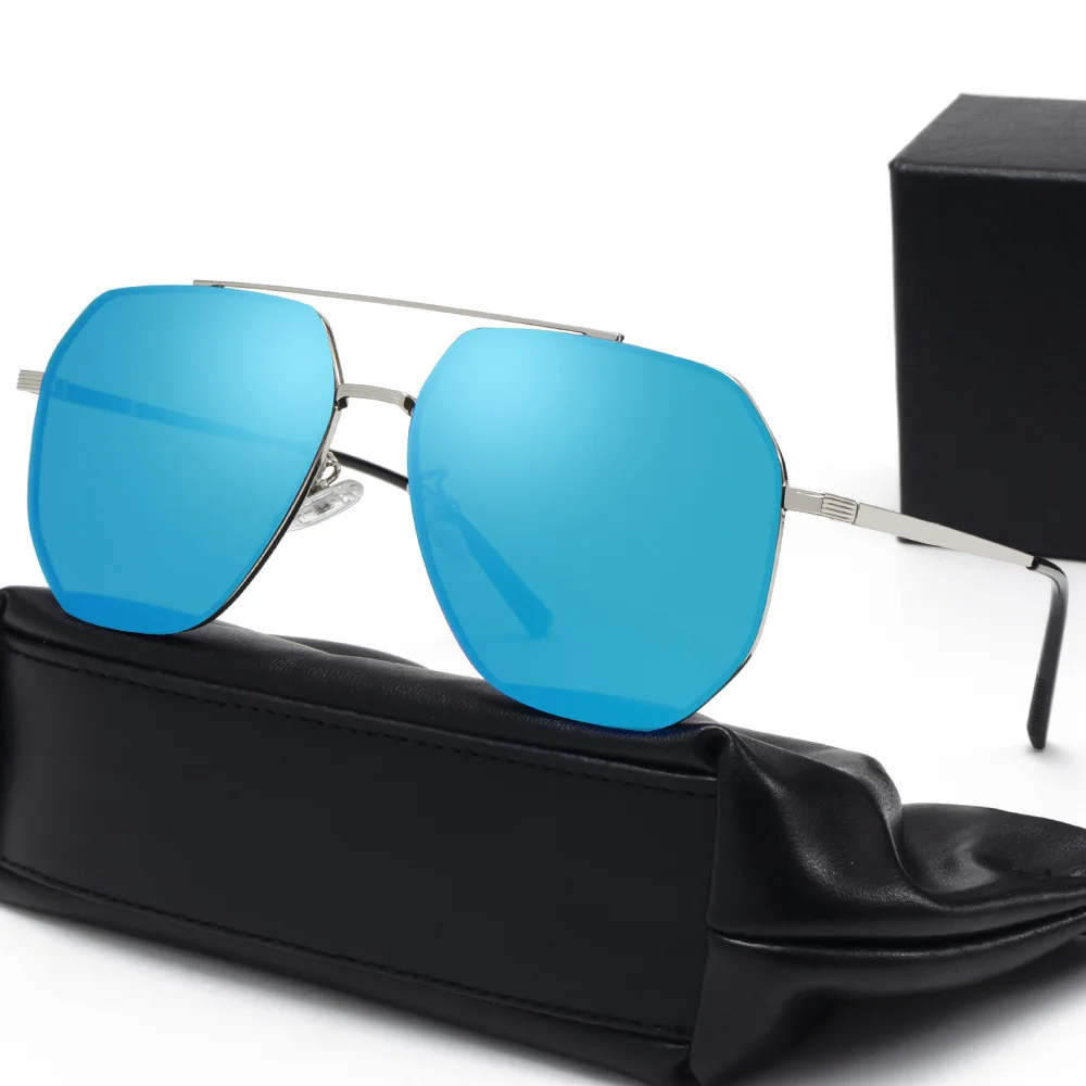 8068 Nylon Oversized Mirror Sunglasses Men UV400 Hot Trending Polarized Sunglasses For Women