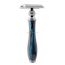 ZY Double Edge Safety Razor Resin Handle Single Blade Razor for Men Fits All Double Edge Razor Blades