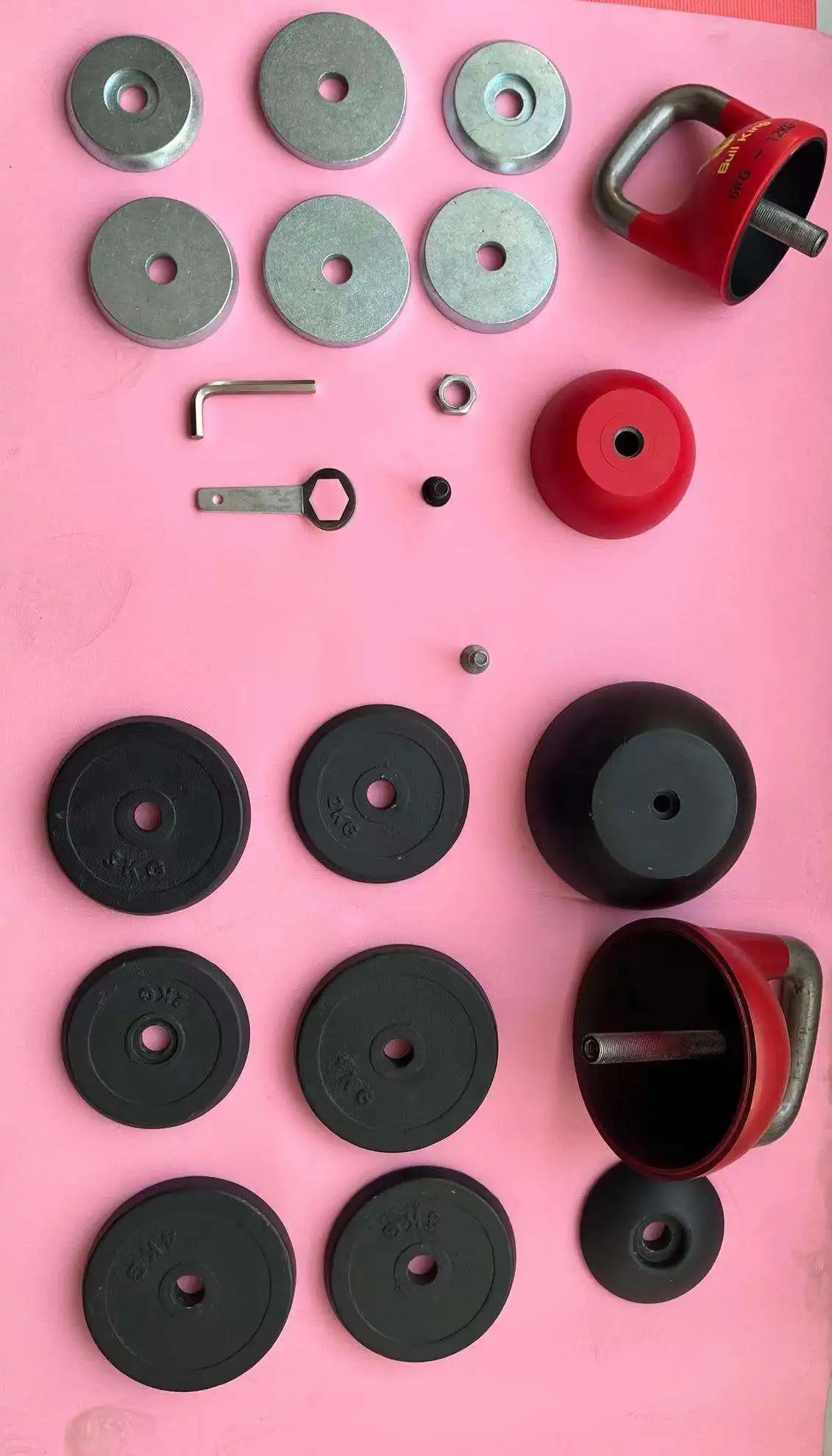 Weight Lifting Kettlebells Adjustable Cheap Cast Iron Kettle Bells 12-32kg  Coated Steel Competition Kettlebell