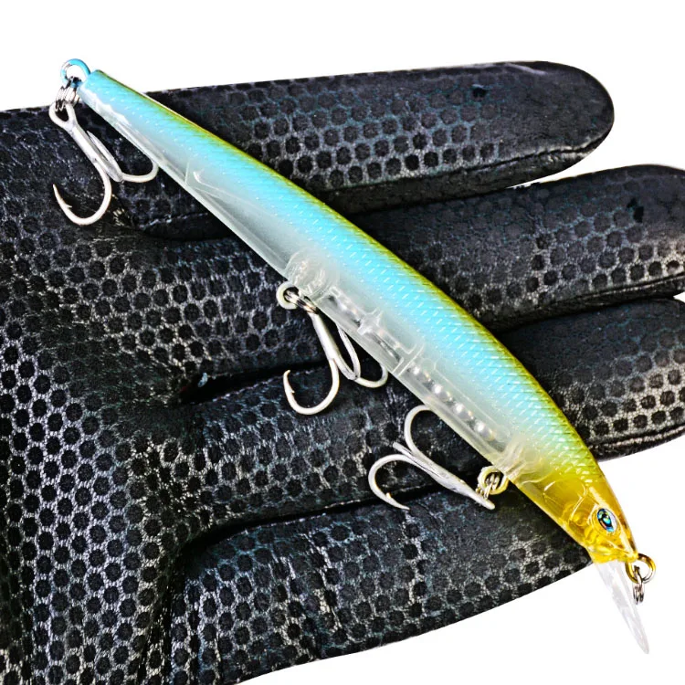 Saltwater floating large plastic bait molds hard floating Leurres black minnow fishing lures