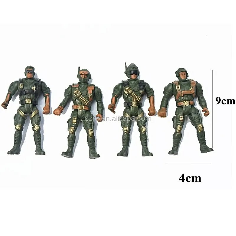 Cartoon plastic action army men joint toys custom PVC soldier movable figures