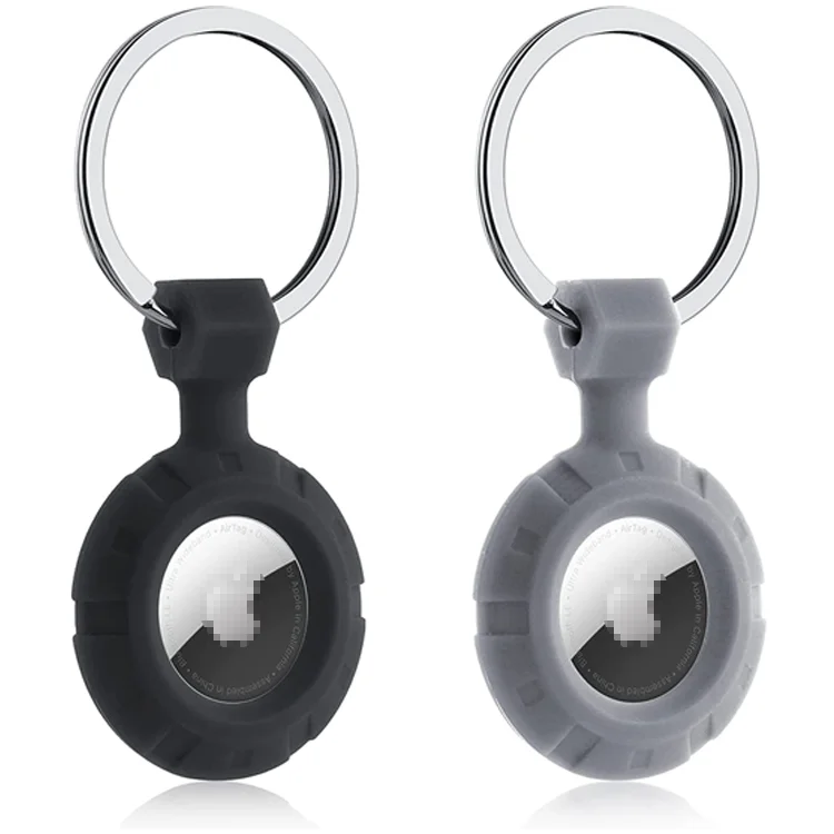 Upgrade New Design Anti-Scratch Protective Soft Silicone Lightweight Skin Keychain Ring Cover Holder Loop Case for Apple AirTag