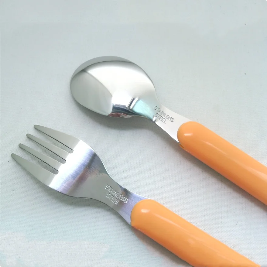2016 Hot Sale Portable Kids Cutlery Set Baby Fork And Spoon Travel Set