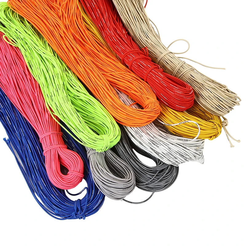 Printed round elastic rope elastic cord rope elastic bungee cord clothing bag shoes hats elastic cord stopper ela