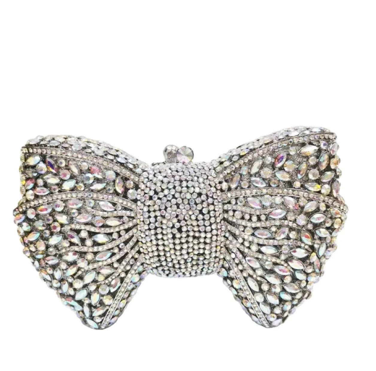 Custom Logo China Supplier bow evening crystal purses Bow Clutch Bow Shaped Clutch