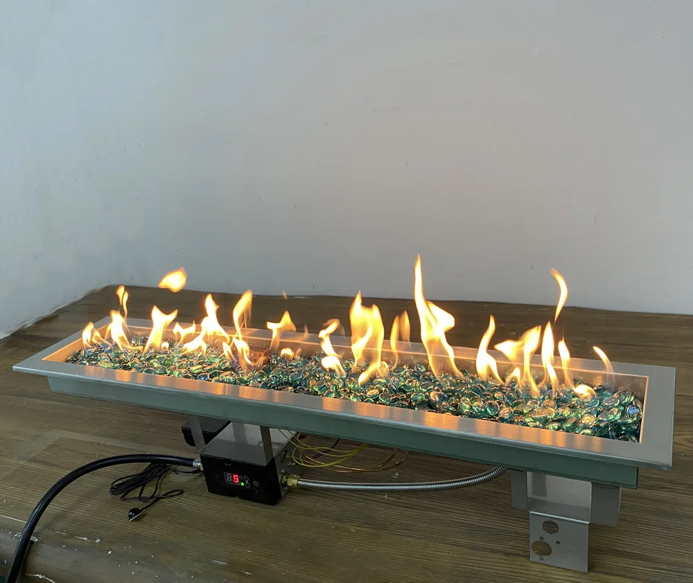 76cm linear outdoor remote control gas  firepit burner kits