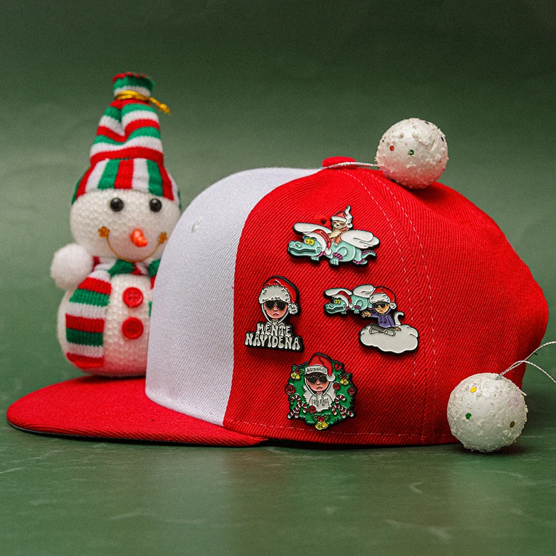 Custom Mexican Ball Marker Golf Metal Soft Enamel Brim Hats Clip Logo Trading Pins With Diamonds Hat Pins For Christmas