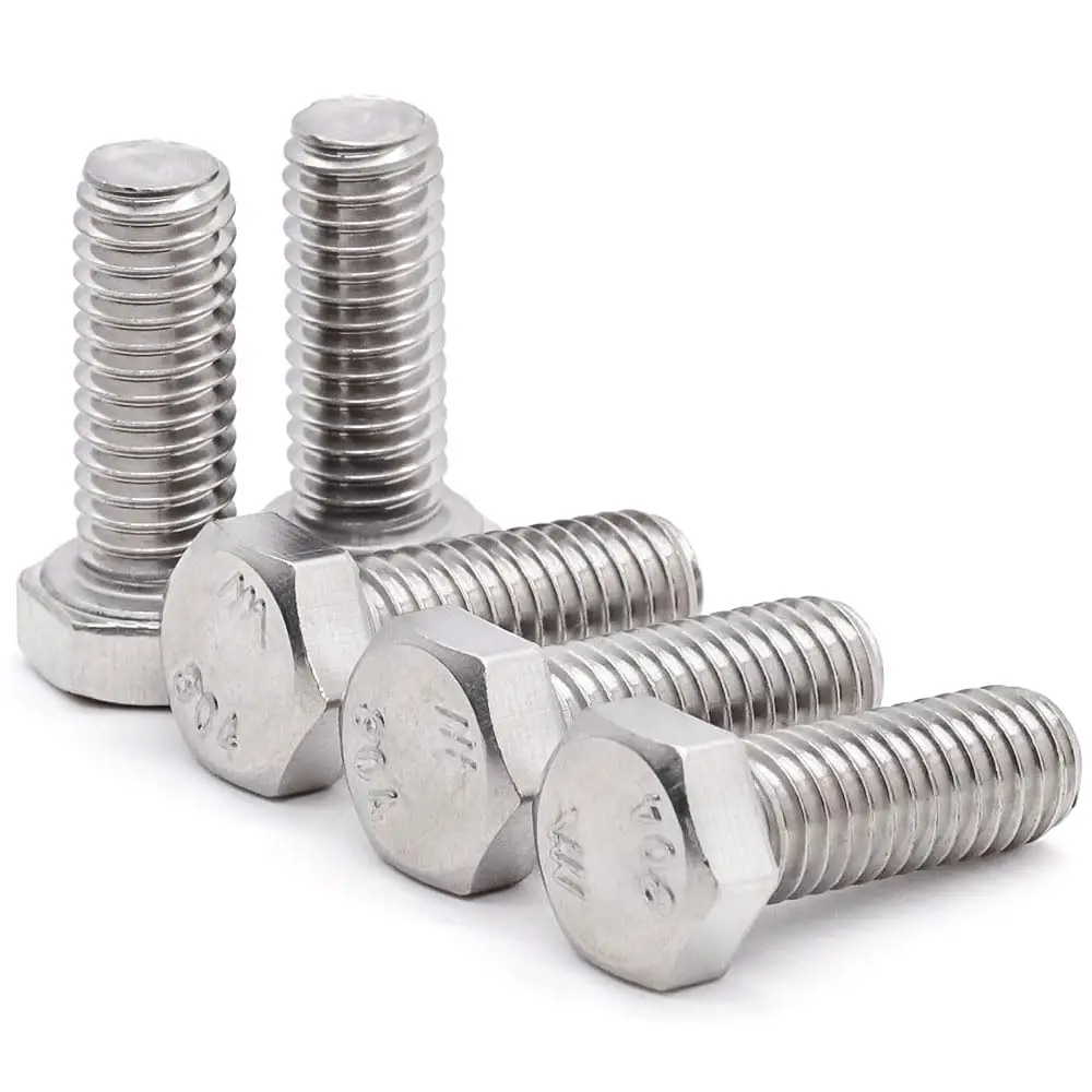 Factory Price M6-M64 Hex Bolt A2-70(304) Hex Head Screw Bolts Stainless Steel Fully Threaded Hex Tap Bolts