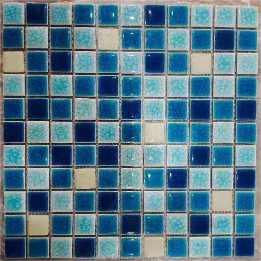 Square shape porcelain ceramic mosaic tile glass mosaic glow glass mosaic for swimming pool