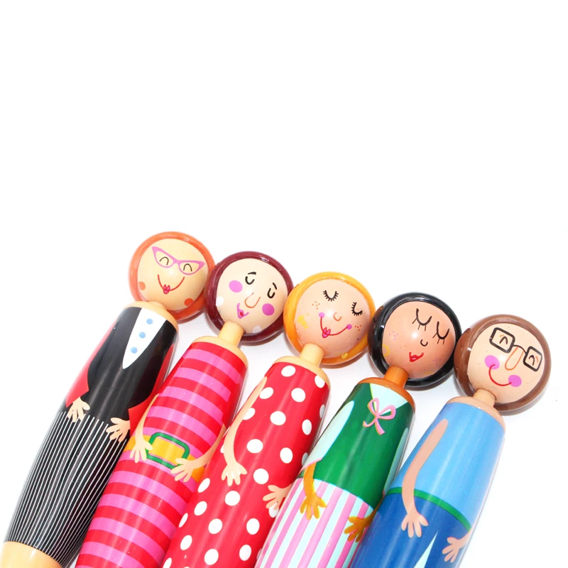 
Vivid novelty children kits toy gift pen lovely doll ball pen for promotion 