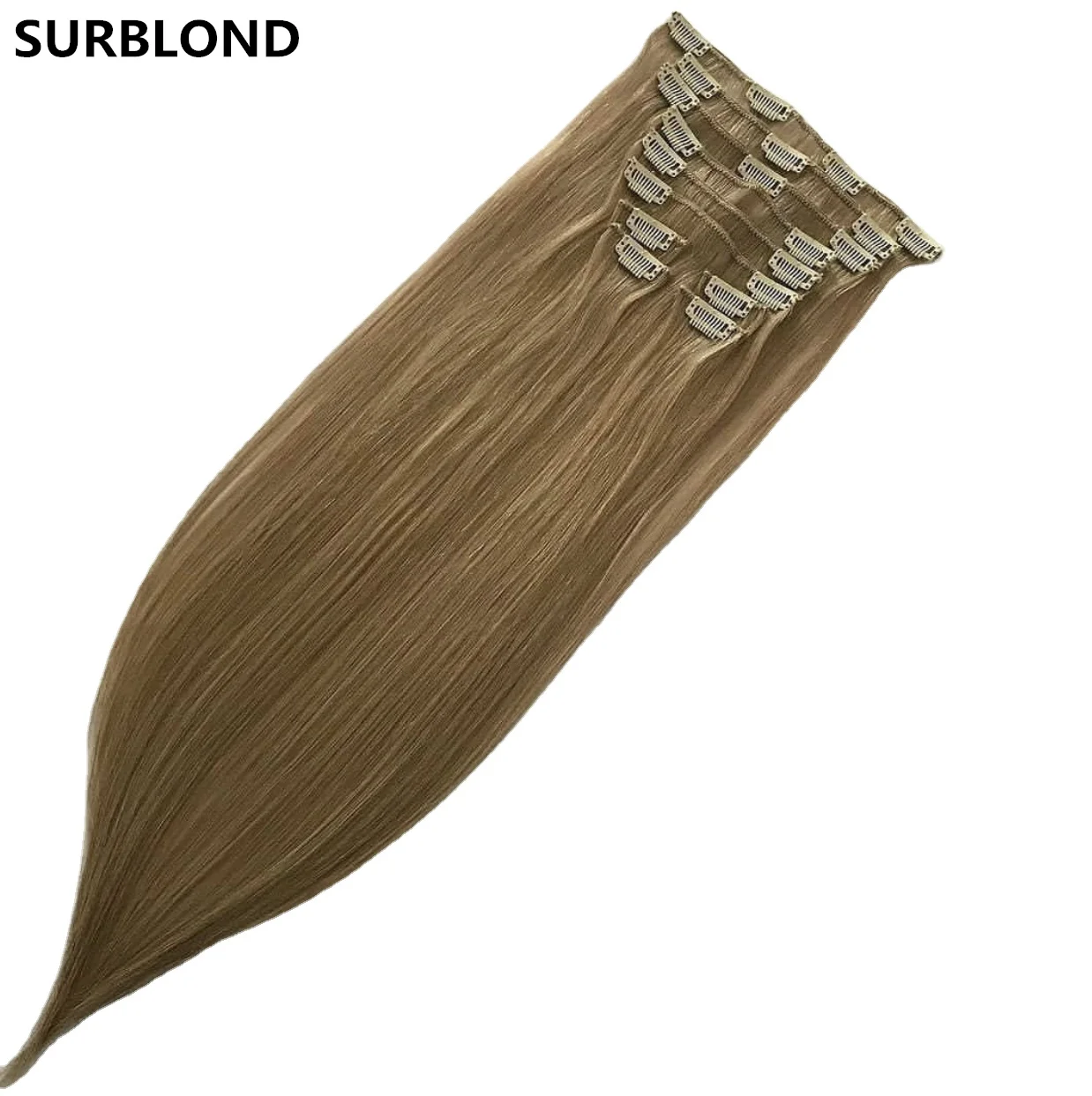 Hot styles 100% Russian human hair virgin cuticle aligned double drawn 12A clip in