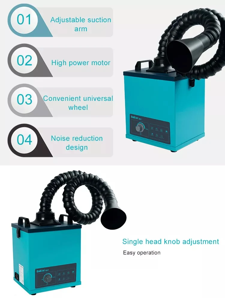 Портативный Настольный Однорычажный Промышленный Лазерный экстрактор пайки 200 Вт с цифровым