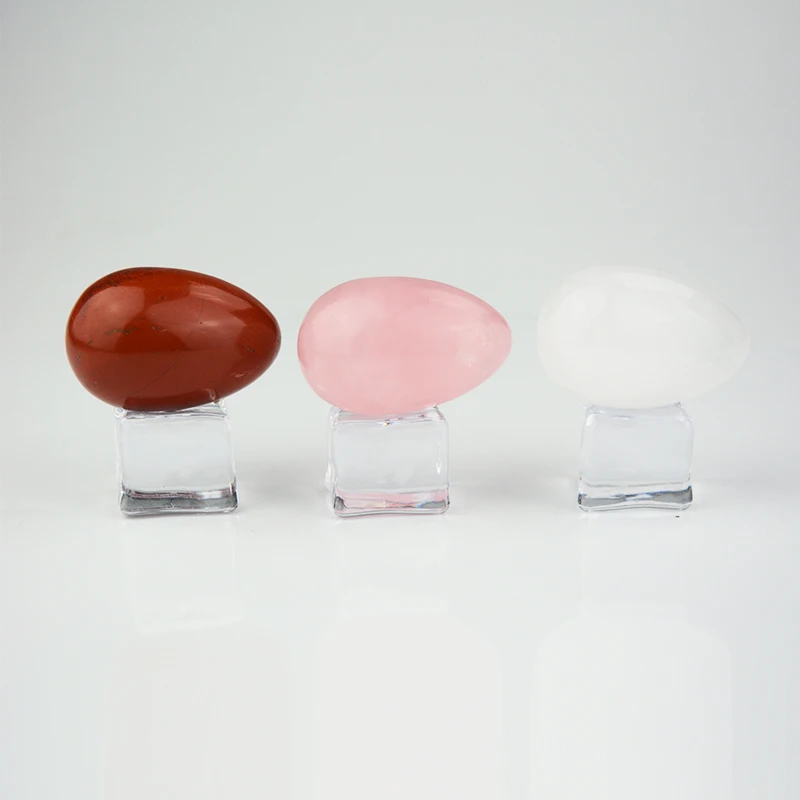 Drilled 3 Sizes Yoga Training Muscles Amethyst Jade Rose Quartz Kegel Exercisers