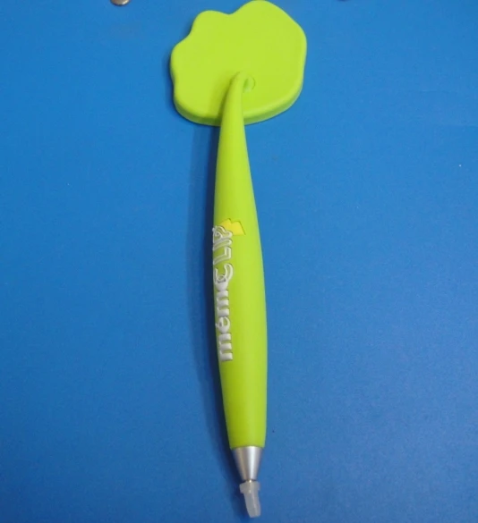 Fridge magnet pen custom made pvc silicone  rubber souvenir fridge magnet ballpoint ball pen with print logo