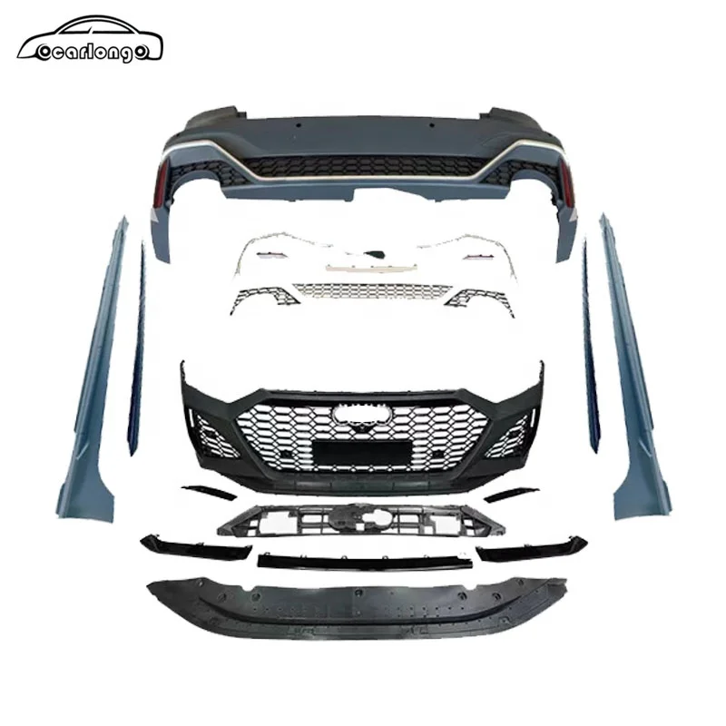 Car bumpers For Audi A7 2021 Upgrade RS7 Style Black Samurai kit Front bumper Rear bumper Grille
