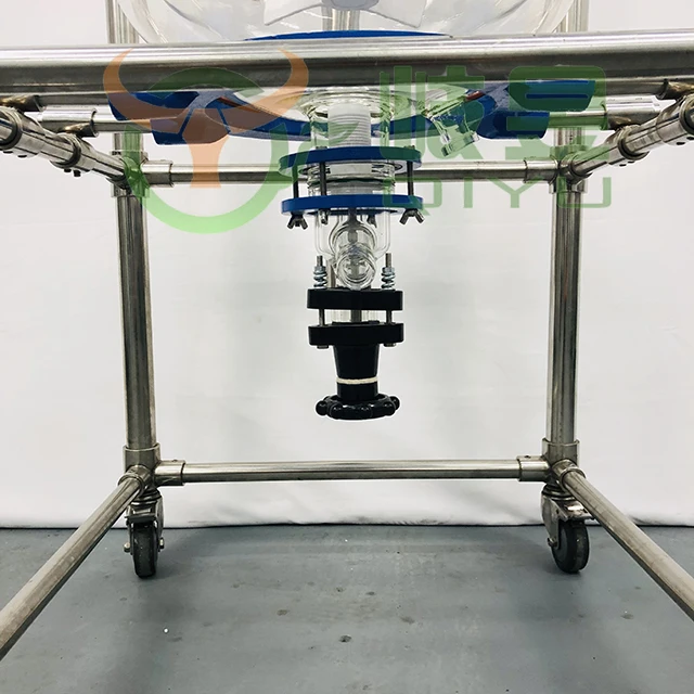 Jacketed glass reactor Perfect For Lab Use Fast Delivery High efficiency condenser 50L 100L 200L hybrid process reactors