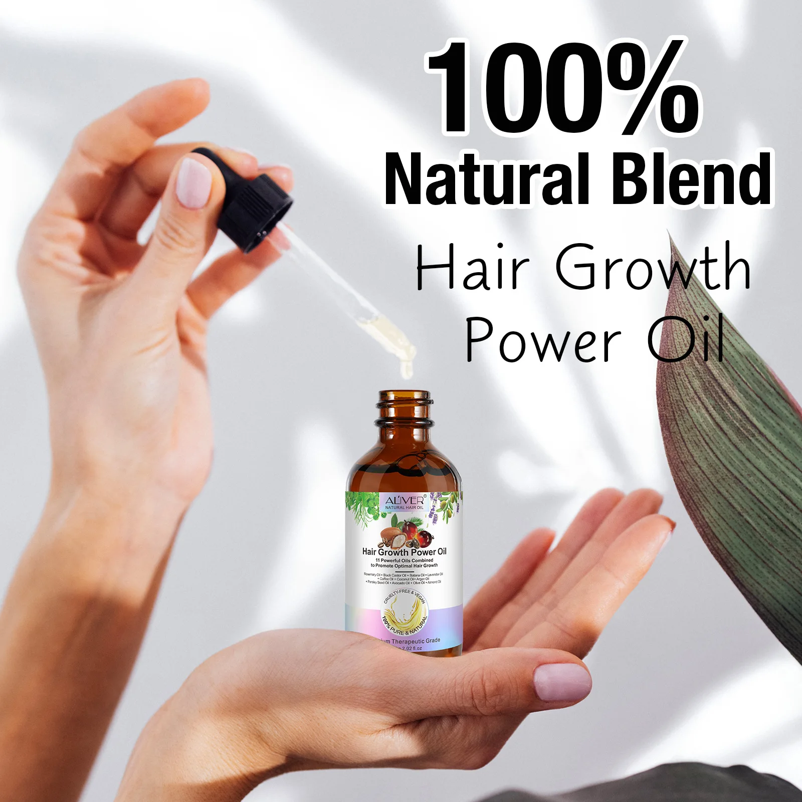 ALIVER 100% Pure Natural Hair Care 11 Powerful Oils Fast Thrive Hair Growth Power Mix Oil Hair Loss Treatment For Women And Men